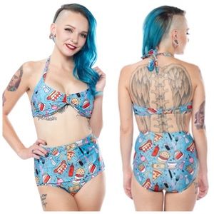 High Waisted Bikini Set- Sourpuss Junk Food Design